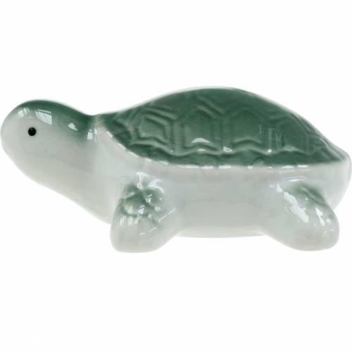 Floristik24 Drijvende keramiek schildpad groen 11,5cm 1 stuk