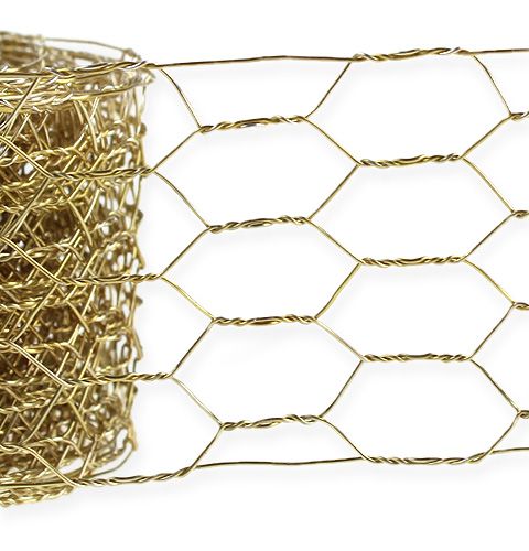 Zeshoekige vlecht 50mm 5m goud