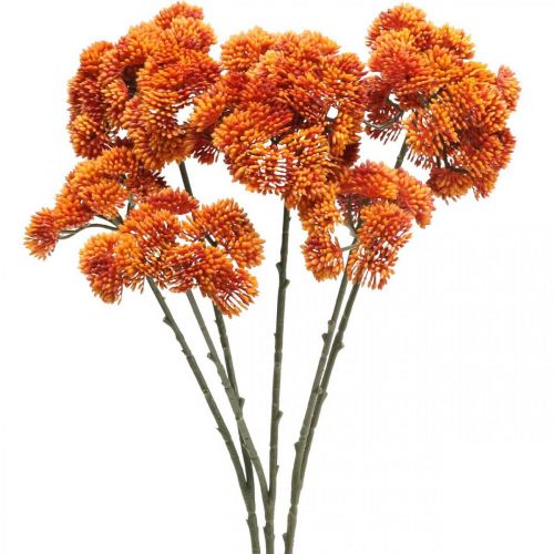 Floristik24 Sedum kunstsedum oranje herfstdecoratie 70cm 3st