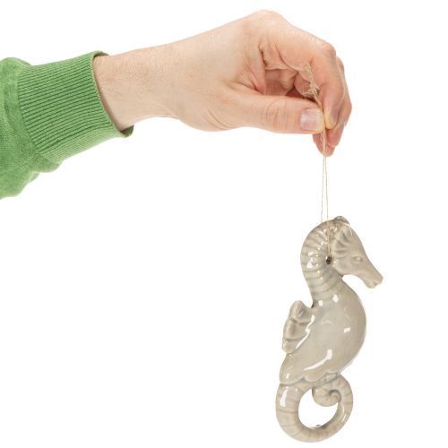 Artikel Hangende decoratie met zeepaardjes voor woonkamer en badkamer, maritieme zomerse uitstraling, 15 cm, 2 stuks