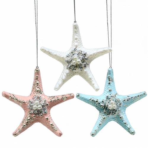 Floristik24 Decoratiehanger zeester 12cm 3st