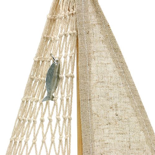 Floristik24 Houten zeilboot voor decoratie 25cm x 43cm