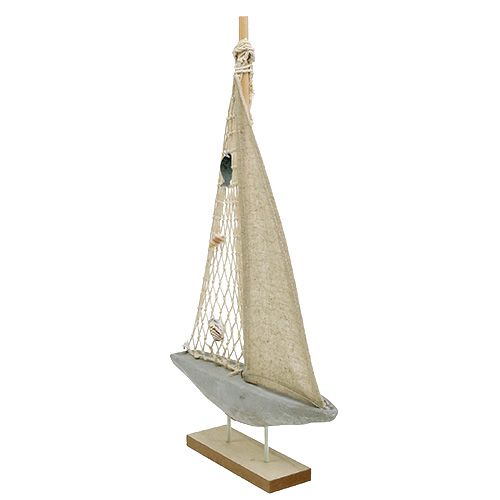 Floristik24 Houten zeilboot voor decoratie 25cm x 43cm