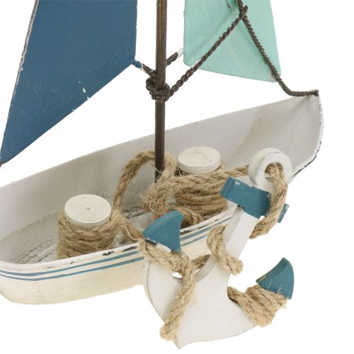 Floristik24 Decoratief zeilboot metaal H26cm