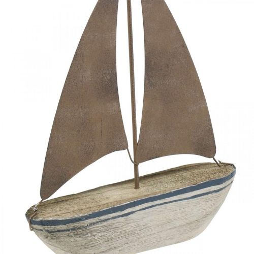 Floristik24 Deco zeilboot hout roest maritiem decoratie 16×25cm