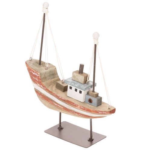 Decoratief houten bootmodel voor vensterbank, 20 cm kopen | Floristik24.nl