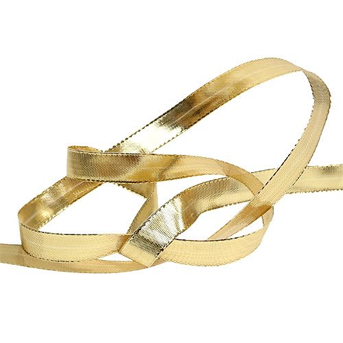 Artikel Cadeaulint goud met draadrand 15mm 25m