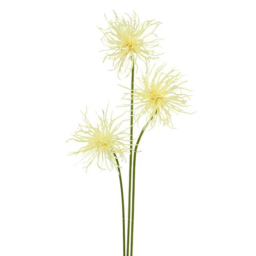Zijden bloemen xanthium creme 63cm 4st