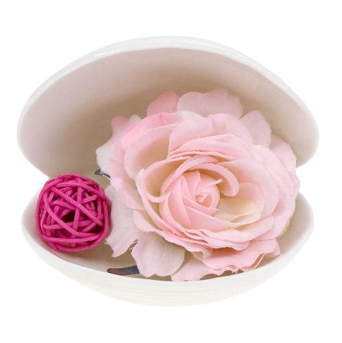 Floristik24 Zeepbakje schelp 12cm x 10,5cm x 11cm wit