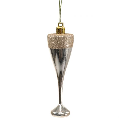 Artikel Champagneglazen om licht goud op te hangen 10cm 8st