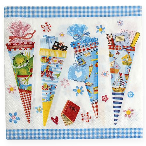 Floristik24 Servetten met suikerkegelmotief 33x33cm