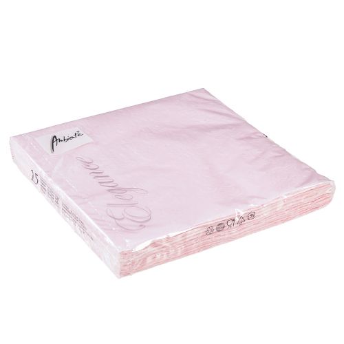 Artikel Servetten Roze Lenteornamenten Reliëf 33x33cm 15 st