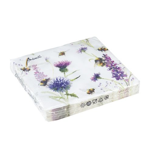 Artikel Servetten Zomer Hommels Bijen Decoratie 25x25cm 20 st