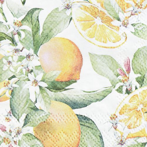 Floristik24 Servetten zomerse tafeldecoratie citroendecoratie 25x25cm 20 st