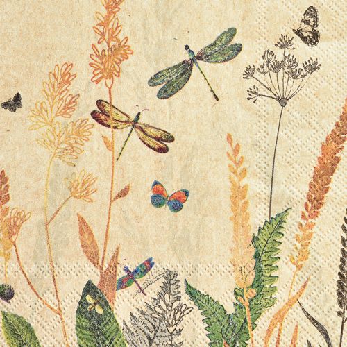 Artikel Servetten zomerweide libellen bloemen 33x33cm 20 st