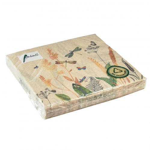 Artikel Servetten zomerweide libellen bloemen 33x33cm 20 st