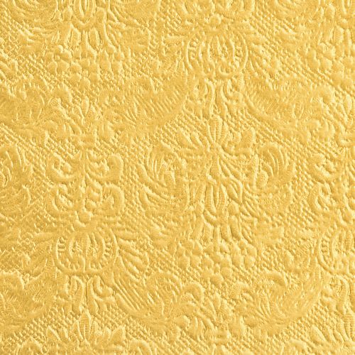 Artikel Servetten goud met reliëf ornamenten 33x33cm 15 st