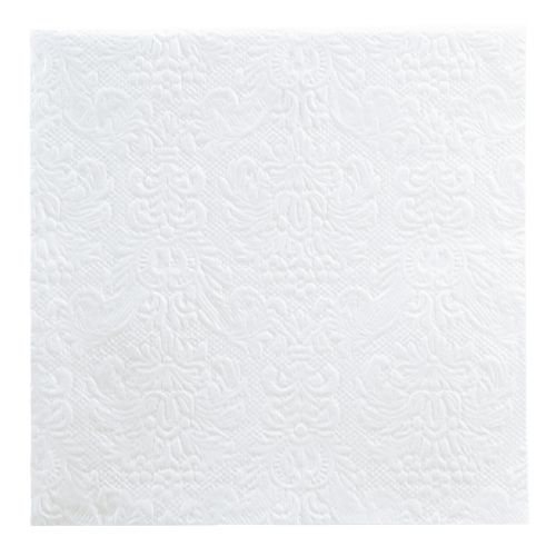 Artikel Servetten Witte Tafeldecoratie Reliëf Patroon 33x33cm 15 st.