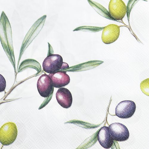 Artikel Servetten met olijven zomerse tafeldecoratie 33x33cm 20 st
