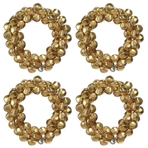 Floristik24 Servetringen goud metalen belletjes Ø5cm 8 st