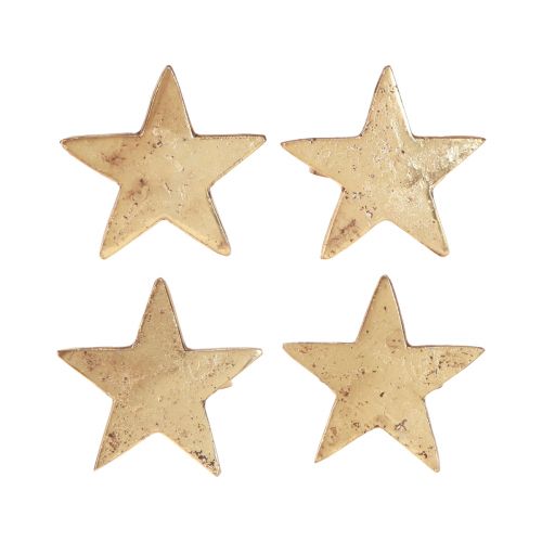 Artikel Servetringen ster goud antiek look metaal 6,5cm Ø4cm 4 st