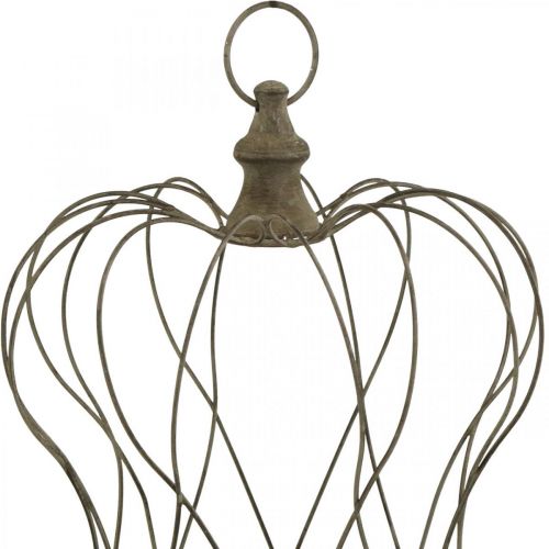 Floristik24 Shabby Chic Deco Kroon Rustieke metalen kroon om op te hangen H34cm
