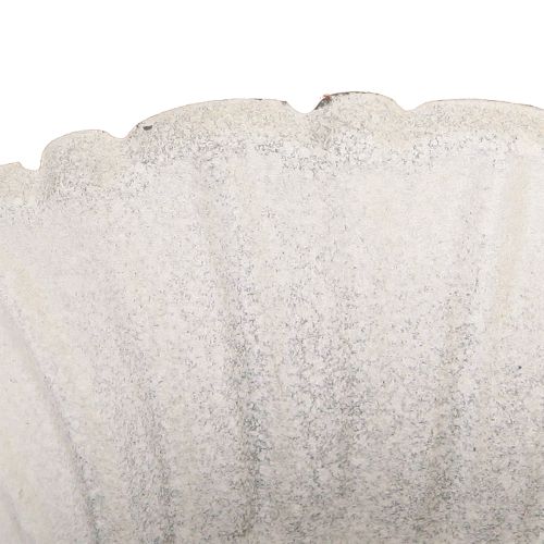 Floristik24 Shabby Chic Decoratie Metalen Beker Wit Ø12cm H12cm