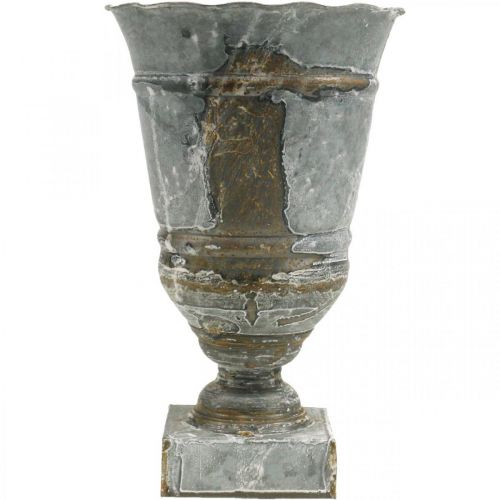 Floristik24 Shabby Chic kop metalen tafeldecoratie kopvaas Ø18,5 H30cm