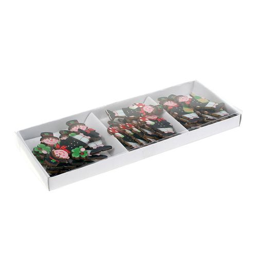 Floristik24 Nieuwjaarsschoorsteenveger 5cm 24p