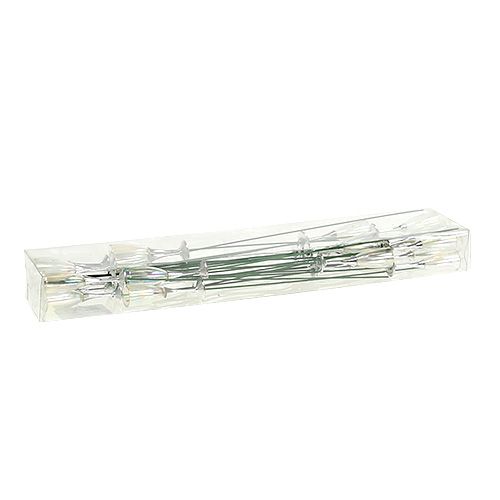 Artikel Oudejaarsavond decoratie champagne glas plug zilver 7.5cm L27cm 12st