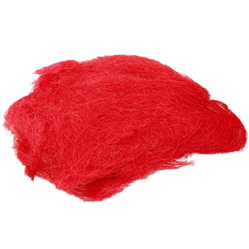 Sisal rood, kerstversiering, sisalwol 300g