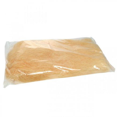 Floristik24 Sisal Abrikoos natuurlijk materiaal vulling wol deco fiber 300g