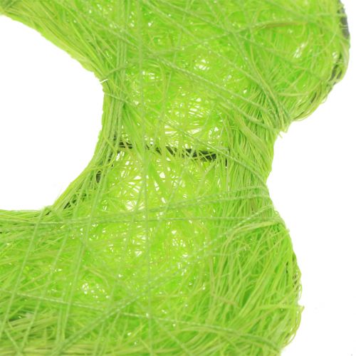 Floristik24 Sisal bloem lichtgroen Ø7,5cm 25 st