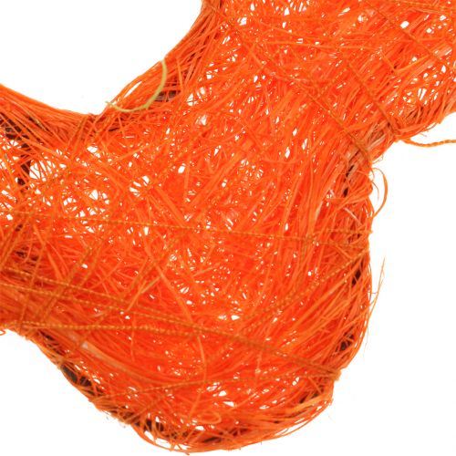 Artikel Sisal bloem oranje Ø7.5cm 25st