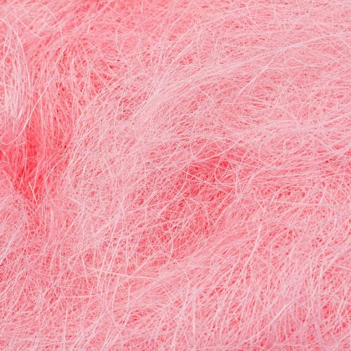 Artikel Sisalgras voor knutselen, knutselmateriaal natuurlijk materiaal roze 300g