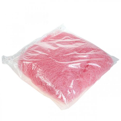 Artikel Sisalgras voor knutselen, knutselmateriaal natuurlijk materiaal roze 300g