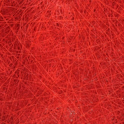 Floristik24 Sisal hart hartdecoratie met sisalvezels in rood 40x40cm
