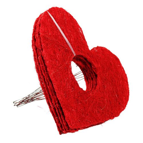 Artikel Sisal hartmanchet rood 15cm 10 st.
