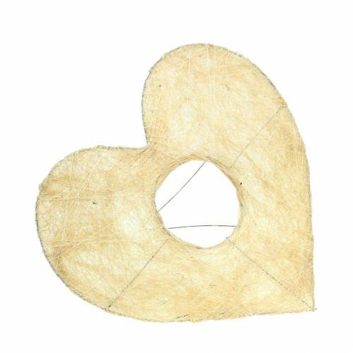 Floristik24 Sisal manchet hart gebleekt 16cm 10 st