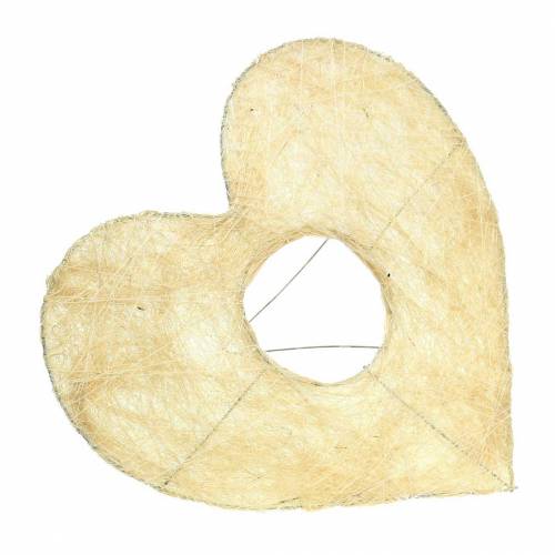 Floristik24 Sisal manchet hart gebleekt 20cm 10 st