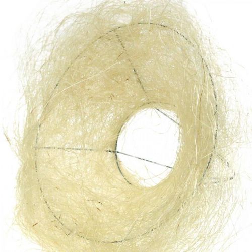 Floristik24 Sisal manchet, boeketdecoratie gebleekt Ø15cm 10p