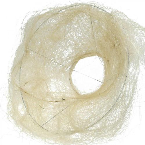 Artikel Boeket bloemen, sisal manchet gebleekt Ø25cm 6 st