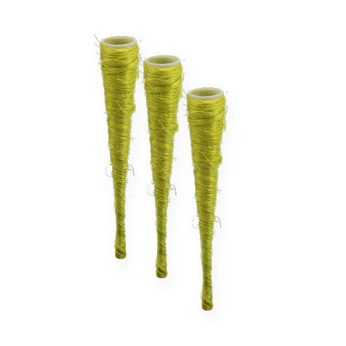 Floristik24 Sisal tas lichtgroen Ø1,5cm L15cm 20 st