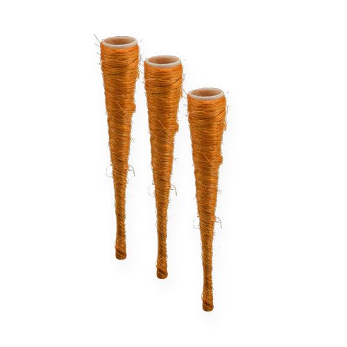 Floristik24 Sisal puntvaas oranje Ø1,5cm L15cm 20st