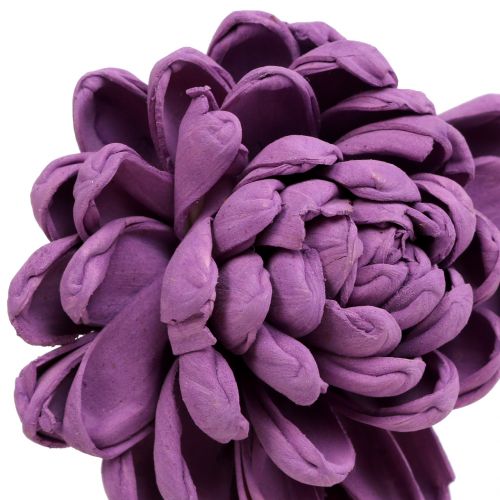 Artikel Bloemen op de draad donker paars 8cm 12st