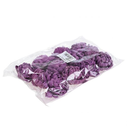 Floristik24 Bloemen op draad donkerpaars 8cm 12 st