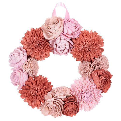 Hangende bloemenkrans met roze bloesems voor een stijlvolle decoratie van de woonruimte, 25 cm