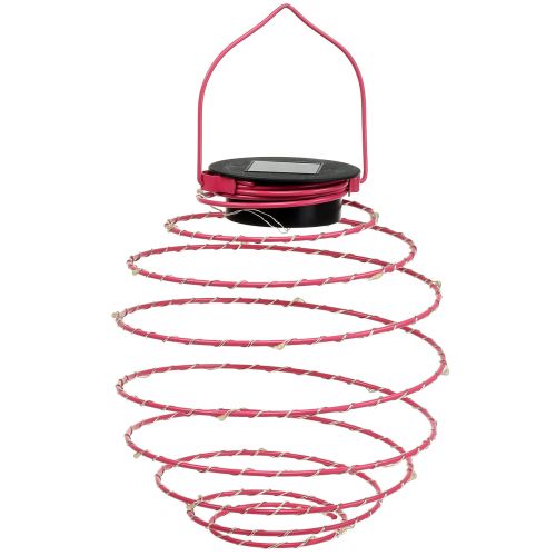 Artikel Tuinlamp op zonne-energie roze 22cm met 25 LED&#39;s warm wit