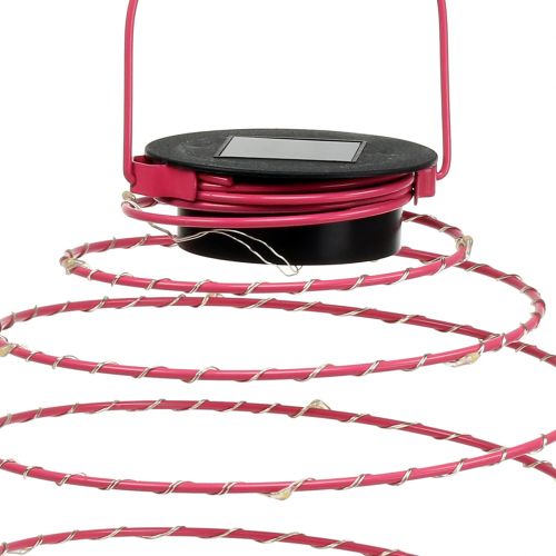 Artikel Tuinlamp op zonne-energie roze 22cm met 25 LED's warm wit