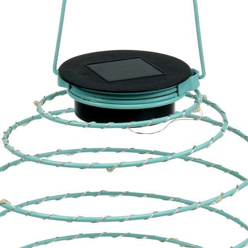 Artikel Solar tuinlamp turkoois 22cm met 25LED's warm wit
